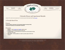 Tablet Screenshot of mapletonmanagement.com